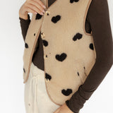 TEDDYWESTE MIT HERZCHEN "BEIGE"