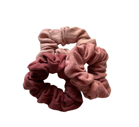 MUSSELIN SCRUNCHIES (3-ER SET)