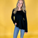 LANGÄRMLIGES LÄSSIGES UNTERZIEHSHIRT