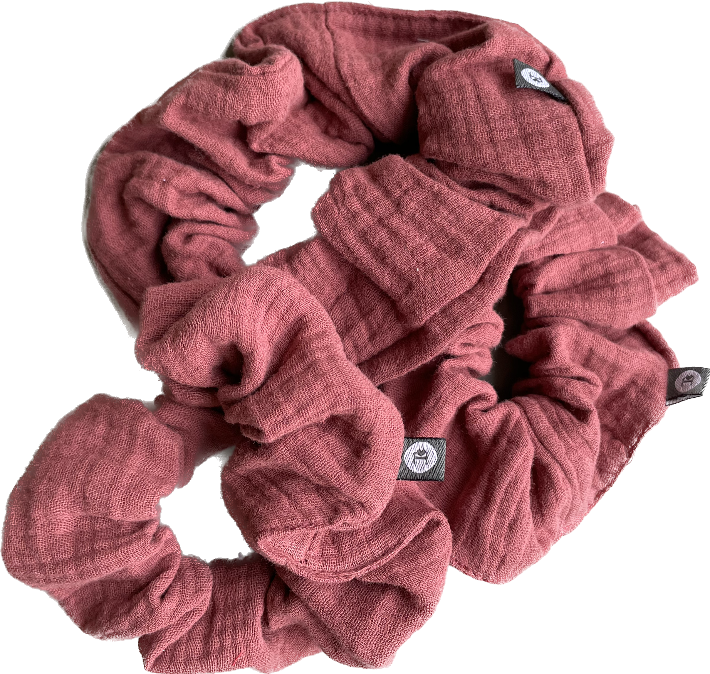 MUSSELIN SCRUNCHIES (3-ER SET)