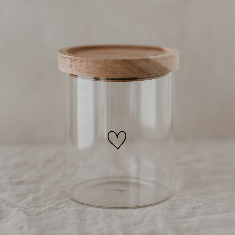 VORRATSGLAS "HERZ" 13 cm